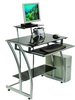 БЮРОКРАТ Стол компьютерный GD-010 черное стекло