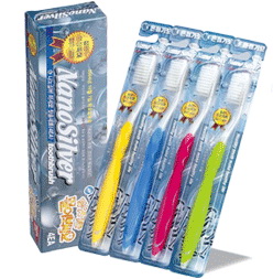 Зубная щётка с серебряной щетиной Nanosilver