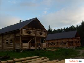 Срубы домов, бань из строганного северного леса