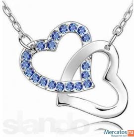 Оригинальные сердечки - кулоны (Swarowski)