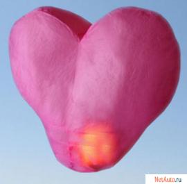 НЕБЕСНЫЕ ФОНАРИКИ - ПЫЛАЮЩЕЕ СЕРДЦЕ - оригинальный подарок любим