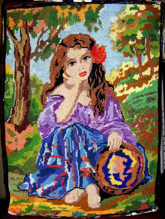 Картина. Гобелен. Вышитая "Мулине"