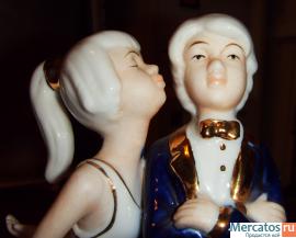 Фарфоровая парная статуэтка «Татьяна и Онегин» 5