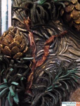 Картина из кожи" Белочка".