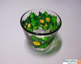 подсвечники стеклянные яркие