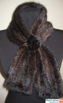 Продам шарф из норки вязаной цвет разный 5