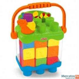 Fisher Price Забавные кубики-блоки в ведерке 2