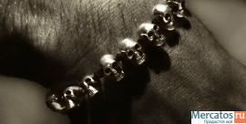 Серебряный Браслет Machu Pikchu. 13 черепов.