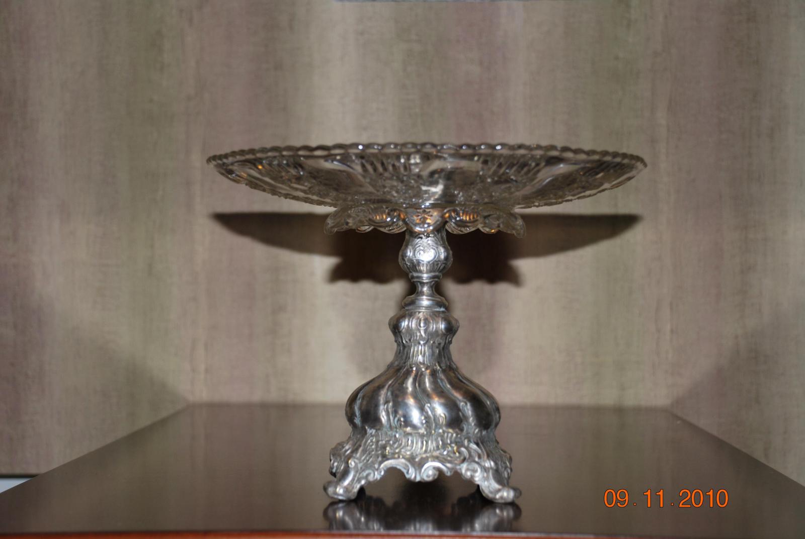 ваза, глубокое серебрение,стекло,клемо WARSZAVA, начало 20 века