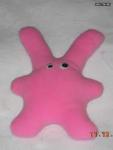 заяц розовый мягкий