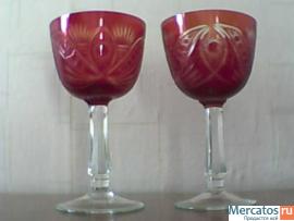 Фужеры рубинового цвета