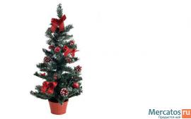 Елки настольные декорированные, мишура по распродажной цене. 3