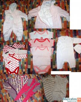 Вещи на девочку с 0 до 6 мес 2