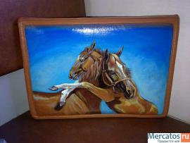 Папка для документов, из кожи.