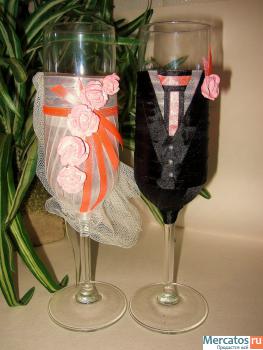 Свадебные бокалы и бутылки!!! 2