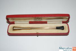 Золотой мундштук 375 пробы, Франция.