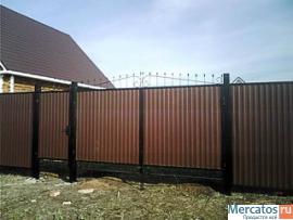 Производим монтаж заборов из профнастила