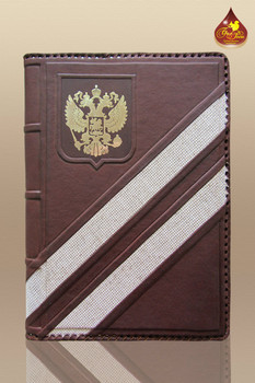 Ежедневники из натуральной кожи со вставкой Golden sticker™. 9