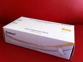 Перчатки медицинские латексные опудренные