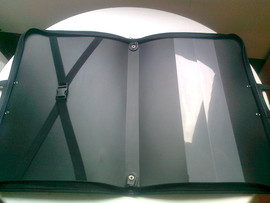 Сумка импортная из черного пластика, для формата А-3 4