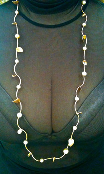 Золотое колье с жемчугом 3