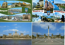 Чистые художественные открытки с видами городов бывших соцстран 6