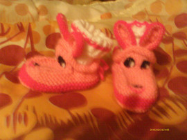 пинетки из детского акрила и шерсти, простые и оригинальные(ПИНЕ 2