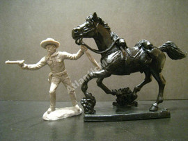 Солдатики 1/32 tssd Ковбои Перестрелка Лошадь №3 8