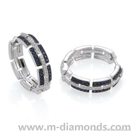 Серьги с 40 брилл. и 60 голубыми брилл.