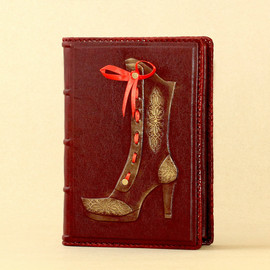 Ежедневники из натуральной кожи (книжный переплет) с декорацией. 4