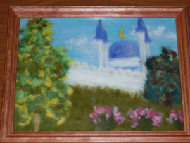 Картины из шерсти (живопись шерстью) 7