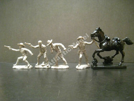 Солдатики 1/32 tssd Ковбои Перестрелка Лошадь №3 2