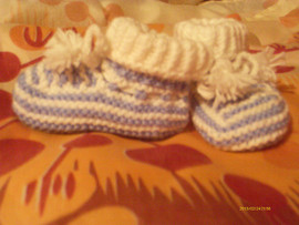 пинетки из детского акрила и шерсти, простые и оригинальные(ПИНЕ 4