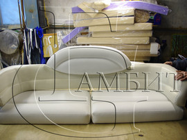 Реставрация и ремонт ходовых тентов, кресел, подушек на катера. 7