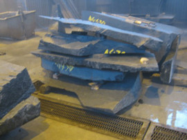 Корки неполированные из габбро-диабаза