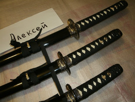 Набор самурайских мечей тигр 7