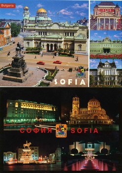 Чистые художественные открытки с видами городов бывших соцстран 2