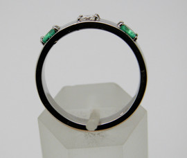 Золотое кольцо c Изумрудами и бриллиантом. 3