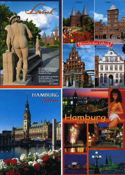 Чистые худож. открытки с видами городов Европы (россыпь) 2