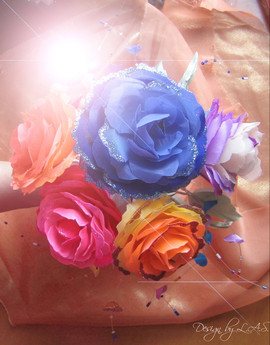 Цветы из ткани.Брошки.Букеты. 3