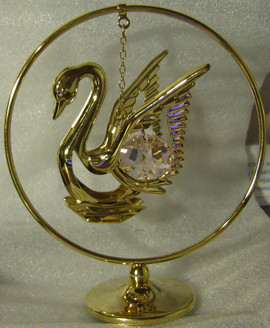 Фигурка декор Лебедь подвеска Сваровски Swarovski 3