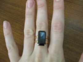 Кольцо золото+корунд.